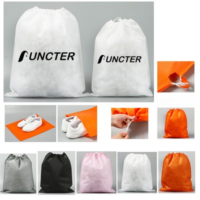 10" x 11.8" Non-Woven Drawstring Bag Travel Storage Bags Laundry Bag