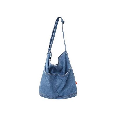 Big Casual Denim Shoulder Bag