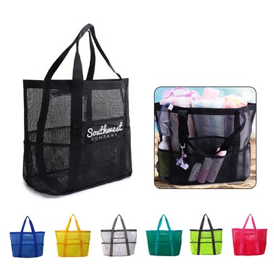 Casual Mesh Beach Tote Bag