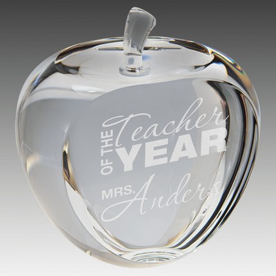 Crystal Apple with Flat Face