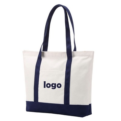 Canvas Stitching Tote Bag with Handle