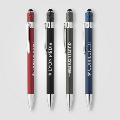 Wave Aluminum Spinner Stylus Pen - Laser