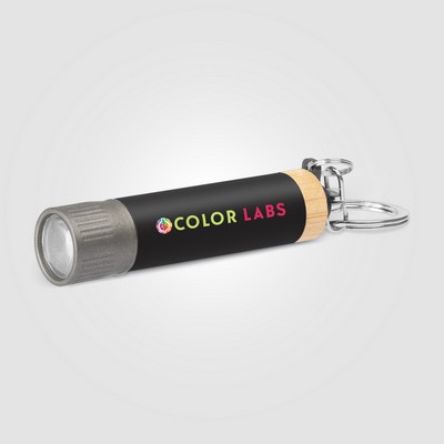 Reborn Recycled Aluminum Keychain Flashlight - Full-Color Inkjet