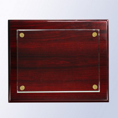 Small Rosewood Premium Piano Finish Plaque-Glass