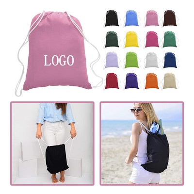 SportFlex Canvas Drawstring Backpack