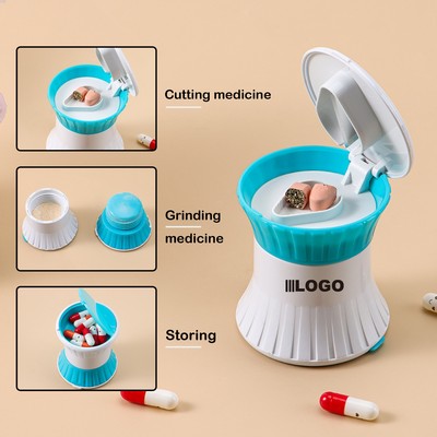 3" 1 Pill Box With Crusher, Cutter & Grinder