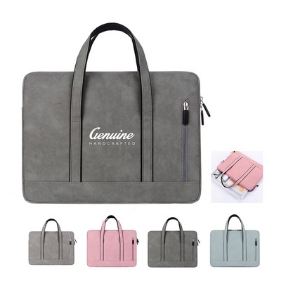 Pu Leather Waterproof Laptop Bag