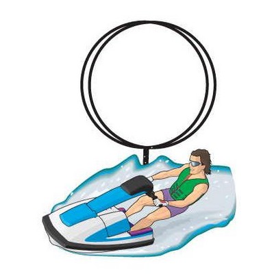 Jet Ski Key Chain w/Clear Mirrored Back (4 Square Inch)