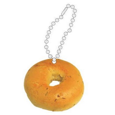 Bagel Promotional Key Chain w/ Black Back (3 Square Inch)