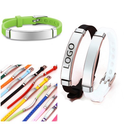 Children's Anti-Loss Multi-Color Titanium Steel Silicone Wristband