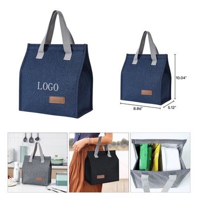 Oxford Cloth Insulated Lunch Handbag