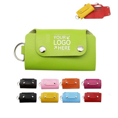 PU Key Case With Snap Closure