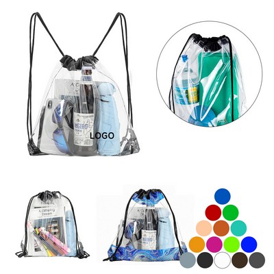 PVC Clear Drawstring Backpack