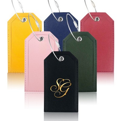 Vegan Leather Luggage Tag