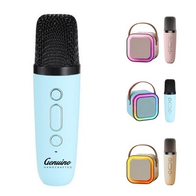 LED Karaoke Microphone with Speaker