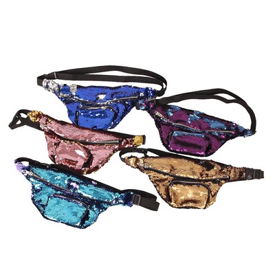 Large Capacity Adjustable Sling Bag with Writable Sequins