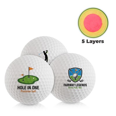 Pro 5-Piece Tour-Grade Golf Ball