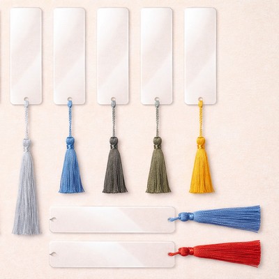 Transparent Acrylic Bookmark With Tassel