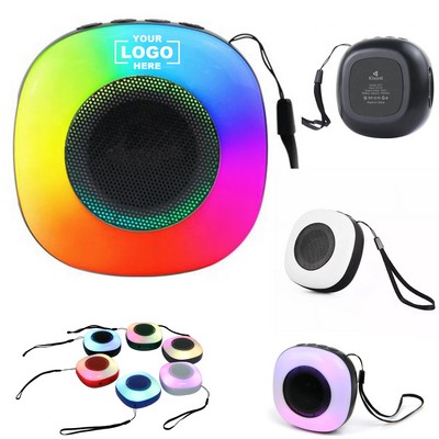 Portable Pulse Colorful Led Light Stereo Sound TWS Subwoofer Bass Party Wireless Fm Radio Aux Speake