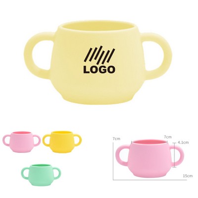 Double Handle Silicone Baby Sippy Cup Toddler Training Cup
