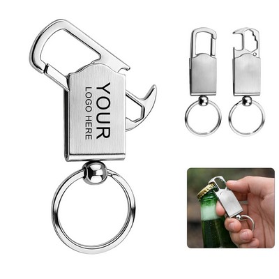 Stainless Steel Carabiner Bottle Opener Keychain
