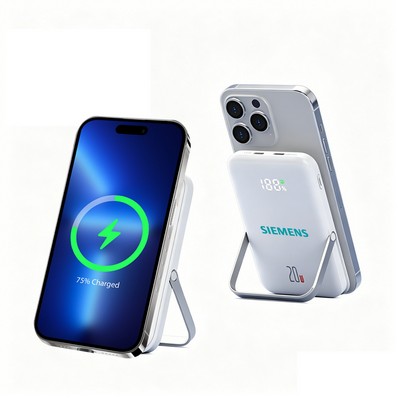 10,000mAh Battery Pack with Smart Display and Foldable Stand, Fast Charger Magtic Power Bank