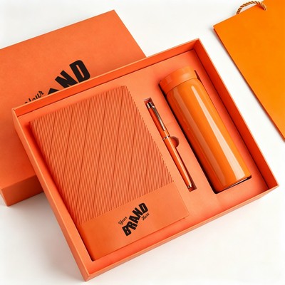 Premium Notebook, Pen & Insulated Tumbler Executive Gift Set