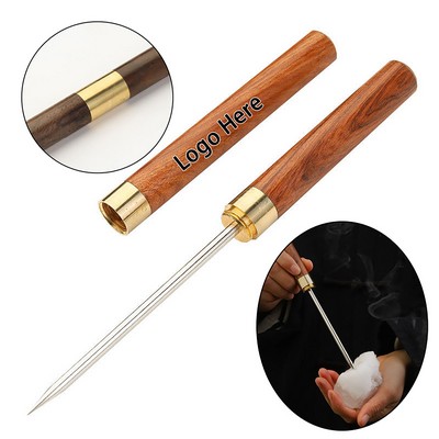 Japanese Wooden Handle Retractable Stainless Steel Ice Pick