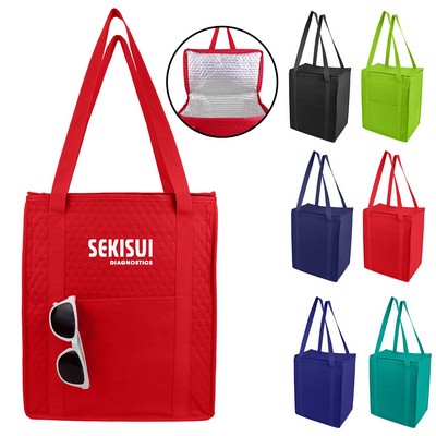 Non-Woven Zipper Insulated Cooler Tote Bag