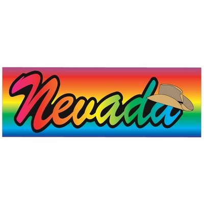 Nevada w/Cowboy Hat Panoramic Photo Hand Mirror (1 5/8"x4 5/8")