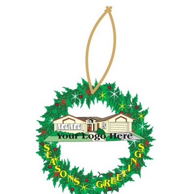 House Executive Wreath Ornament w/ Mirrored Back (10 Square Inch)