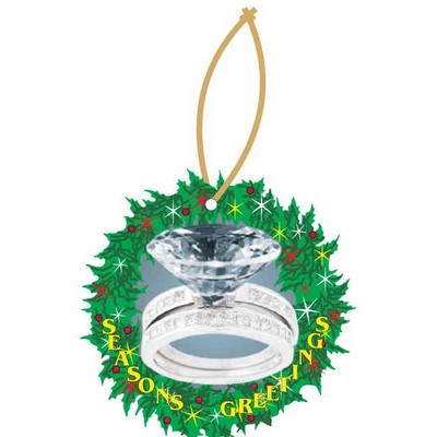 Diamond Ring Executive Wreath Ornament w/ Mirrored Back (10 Square Inch)
