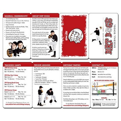Laminated Plastic Wallet Card - 8.8125x3.5 (Flat Size) - Quad-Fold - 14 pt.