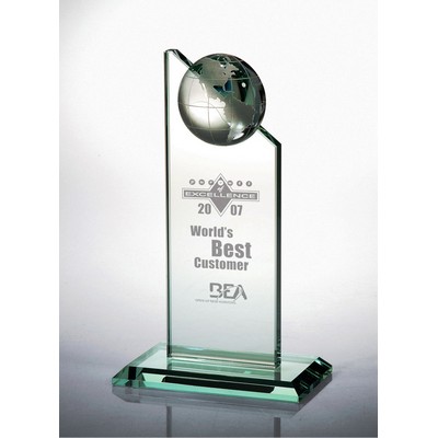 Globe Pinnacle Optic Crystal Award (5"x 8½")