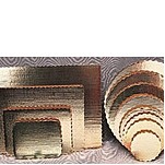 Single Wall Rectangular Gold Cake & Pizza Pad (14"x10")