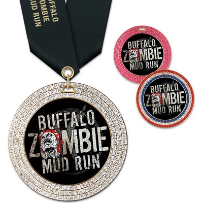GGM Full Color Medal w/Satin Neck Ribbon (2¾")