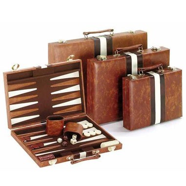 11" Vinyl Backgammon Game Set