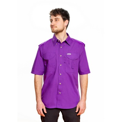 Tiger Hill Men's Quick-Dry Fishing Shirt – Moisture-Wicking Short Sleeve