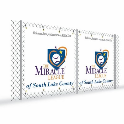 72"W x 48"H Fence Wrap, Vinyl, Double-Sided