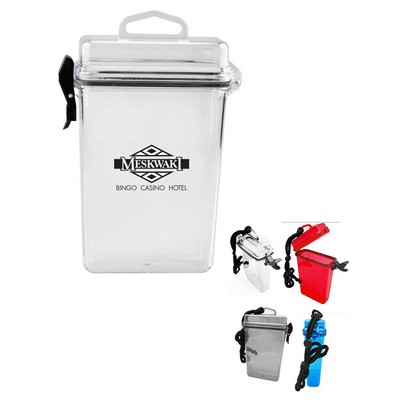 Translucent Waterproof Storage Container w/Lanyard