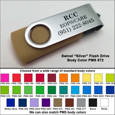Swivel Flash Drive - 64 GB Memory - Body PMS 872