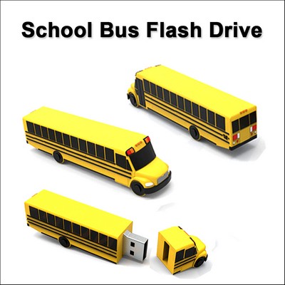 School Bus Flash Drive - 4GB Memory
