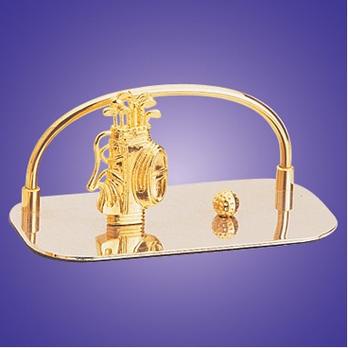 Gold Golf Memo Holder - ON SALE, LIMITED STOCK