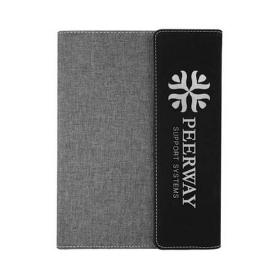 Canvas Portfolio with Leatherette Accent