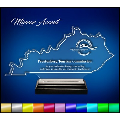 12" Kentucky Clear Acrylic Award with Mirror Accent
