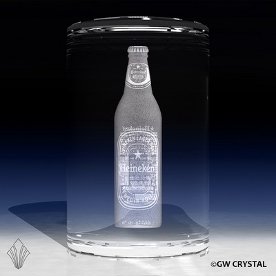 Tall Crystal Cylinder Award (6" x 2 3/8" x 2 3/8")