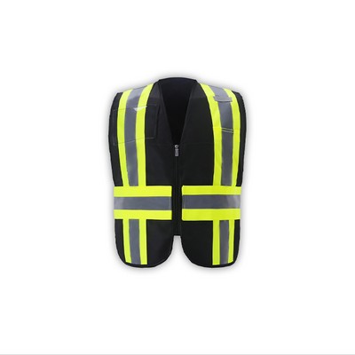 Enhanced Visibility Contrast Incident Command Vest, Black