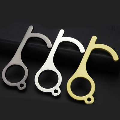 Touch Less Metal Keychain