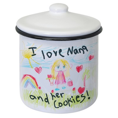 Enamel Canister with Lid