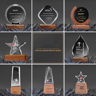 Bamboo Wireless Charging Crystal Award